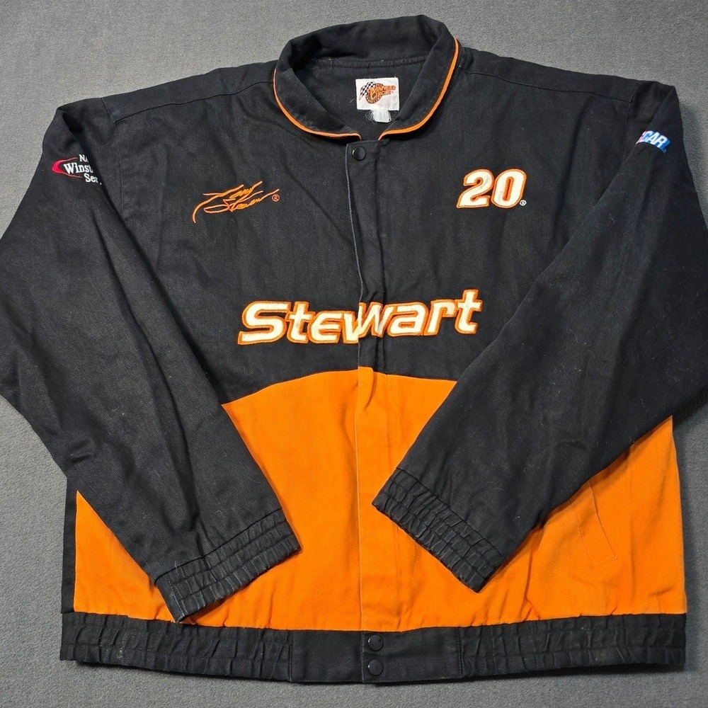 Vintage  Winners Circle Tony Stewart #20 Home Depot‎ NASCAR Jacket Size 2XL